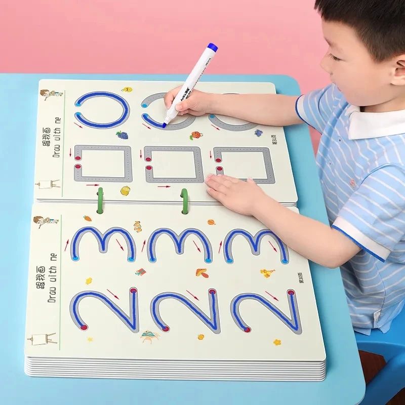 Kids Educational Learning Tracing Book Stroke Line Dot To Dot Magical 64 Pages
